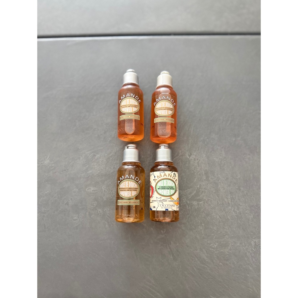 L'Occitane Amande Shower Oil Travel Size 35ml Lot of 4 Almond Body Wash